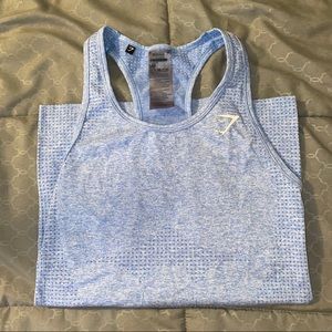 Gymshark light blue seamless tank